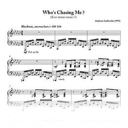 Who's Chasing Me ? - For Piano (PDF)