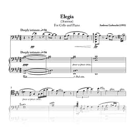 Elegia - For Cello and Piano (PDF)