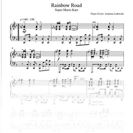 Super Mario Kart RAINBOW ROAD - Piano Cover